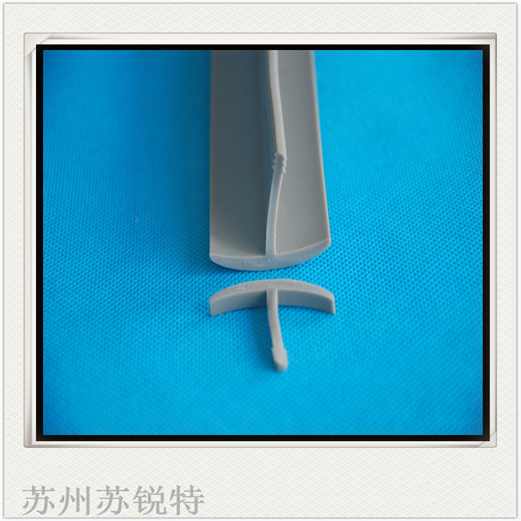 灰色硅胶T型密实防尘耐高温密封条