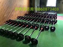 莱美杠铃套装20kg健身杠铃硬铬杆，橡胶铃片鱼嘴卡头